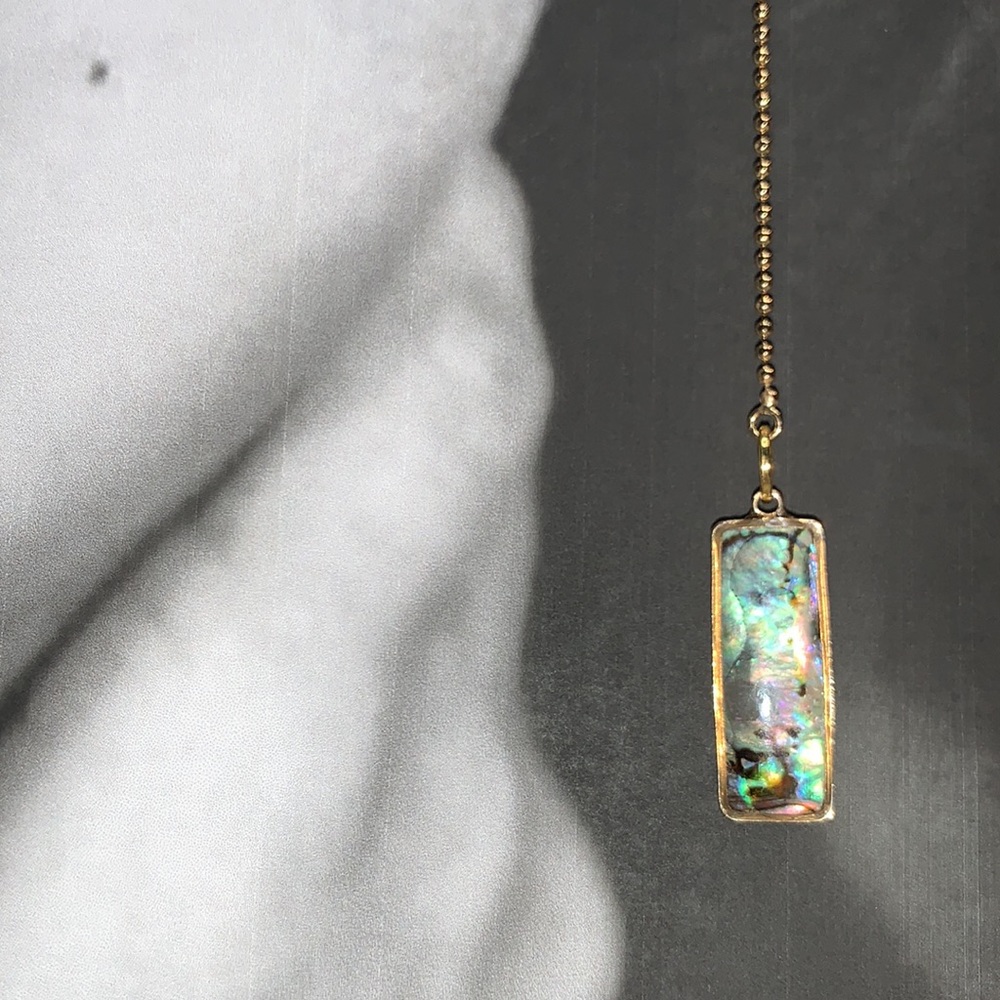 Long Threaded Abalone Shell Charms Paua Shell Pendant Shell Charms Drop Dangle